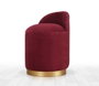 Atelier Del Sofa Puf de Terciopelo Rojo Claret